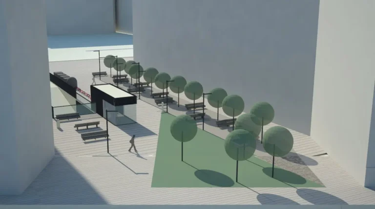 Estacionamiento subterráneo y urbanización en Travesía Glacis