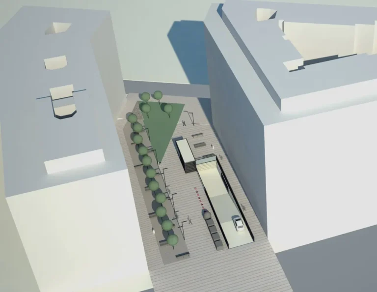 Estacionamiento subterráneo y urbanización en Travesía Glacis