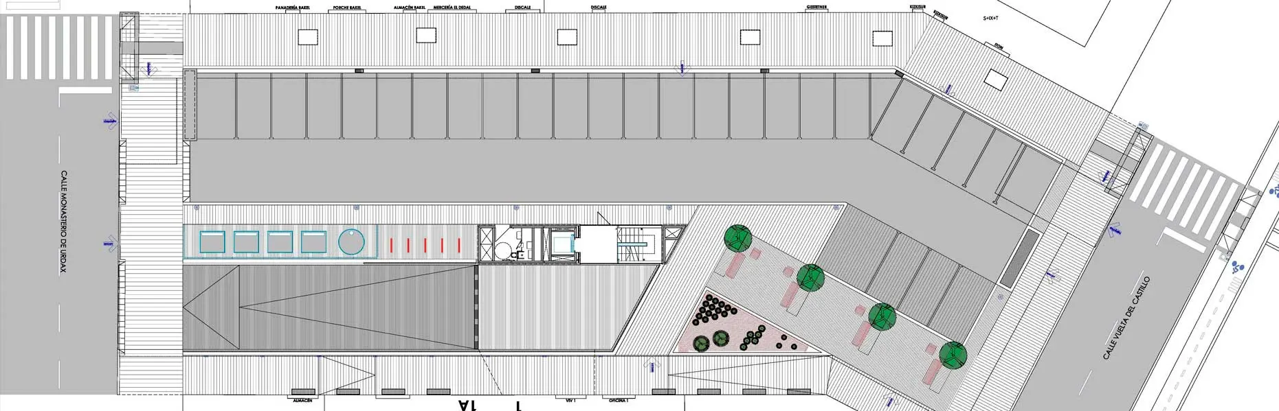 Estacionamiento subterráneo y urbanización superficial en Travesía Glacis Pamplona-Iruña